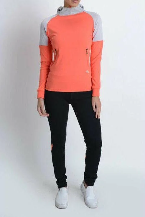 Orange Long Sleeve Yoga Jacket