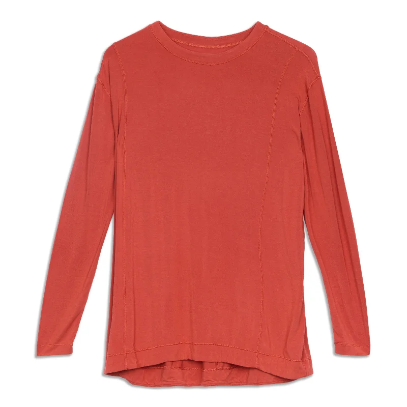 Pleated Back Long Sleeve Shirt - Resale