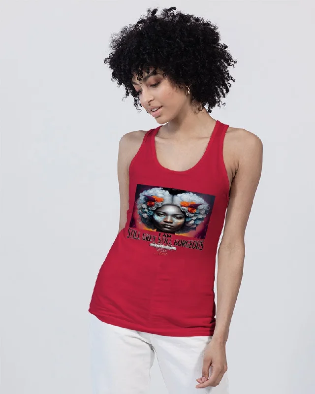 Promoting black women with silver grey hair Unisex Jersey Tank | Bella + Canvas