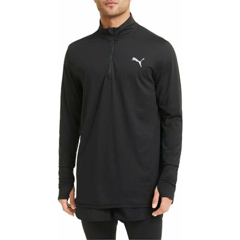 Puma Favourite Half Zip Long Sleeve Mens Running Top - Black