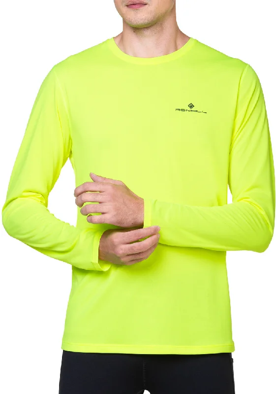 Ronhill Core Long Sleeve Mens Running Top - Yellow