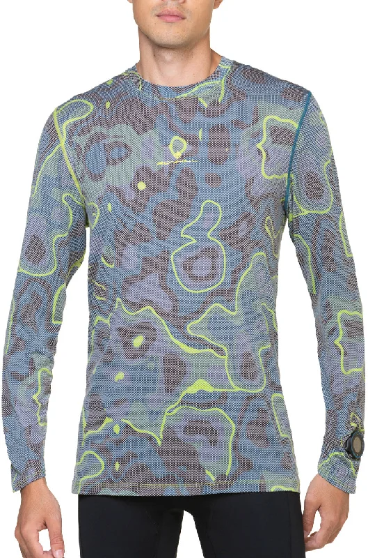 Ronhill Tech Golden Hour Long Sleeve Mens Running Top - Blue