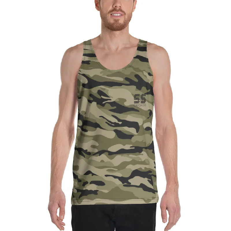 S&S Unisex Tank Top (Green & Black Camouflage)