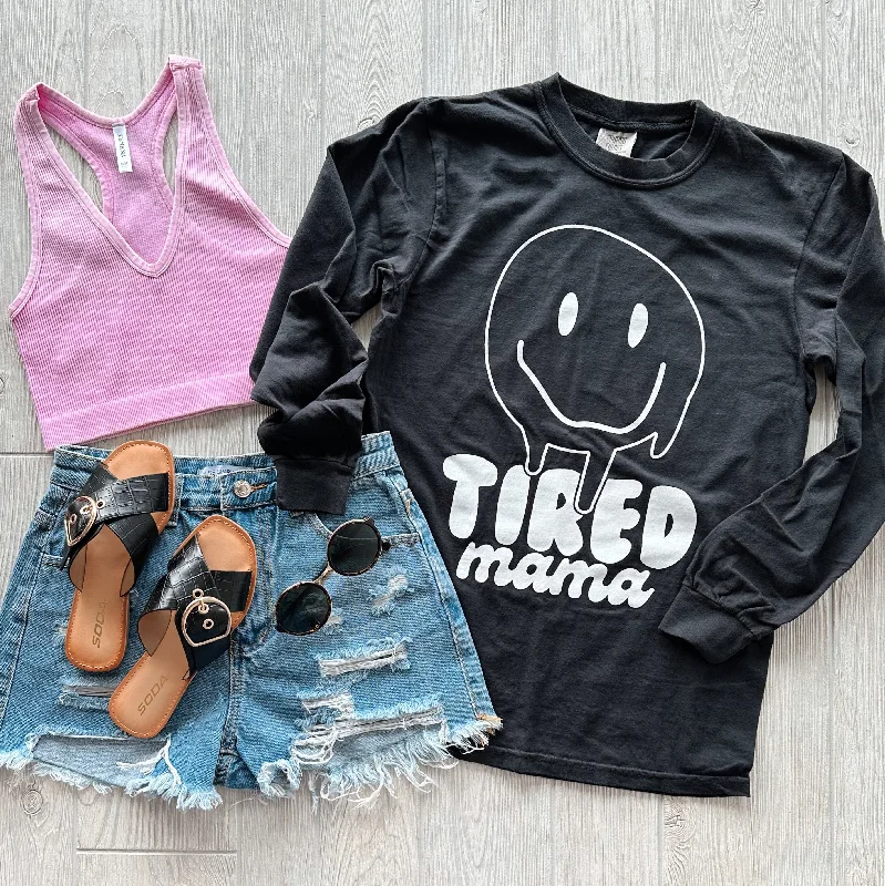 Tired Mama • Vintage Black Long Sleeve