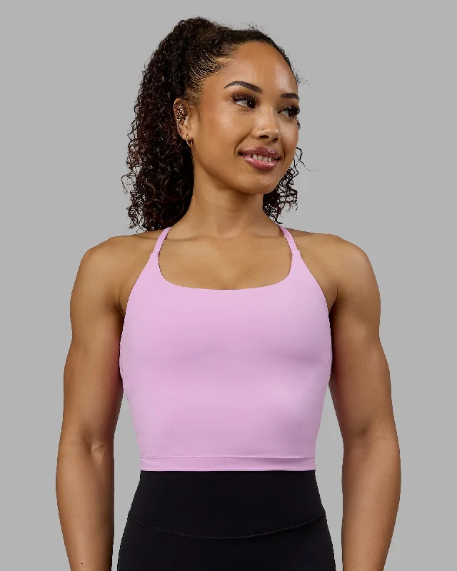 Twist Shelf Bra Tank - Pastel Orchid