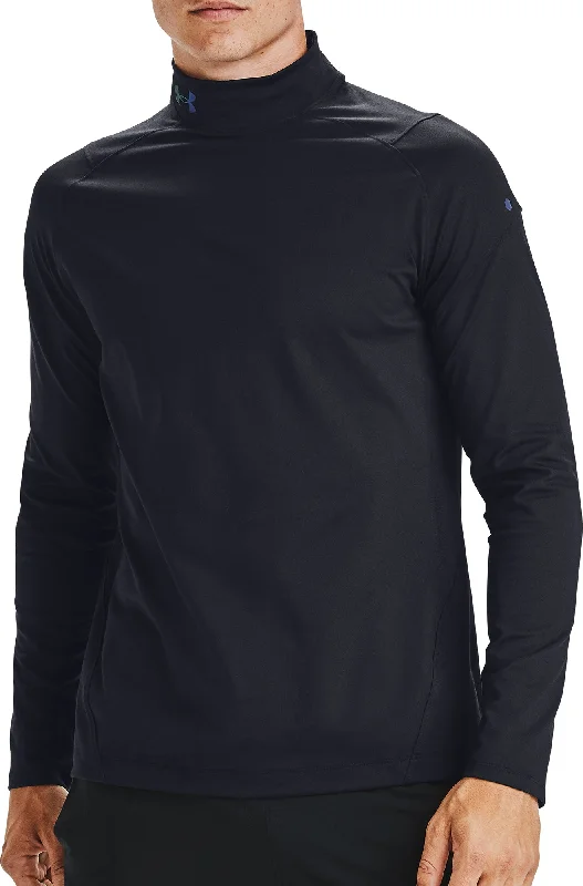 Under Armour ColdGear Rush 2.0 Mock Neck Long Sleeve Mens Running Top - Black