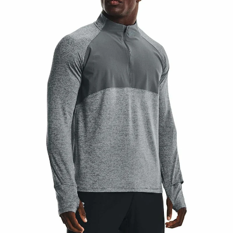 Under Armour Qualifier 2.0 Half Zip Long Sleeve Mens Running Top - Grey