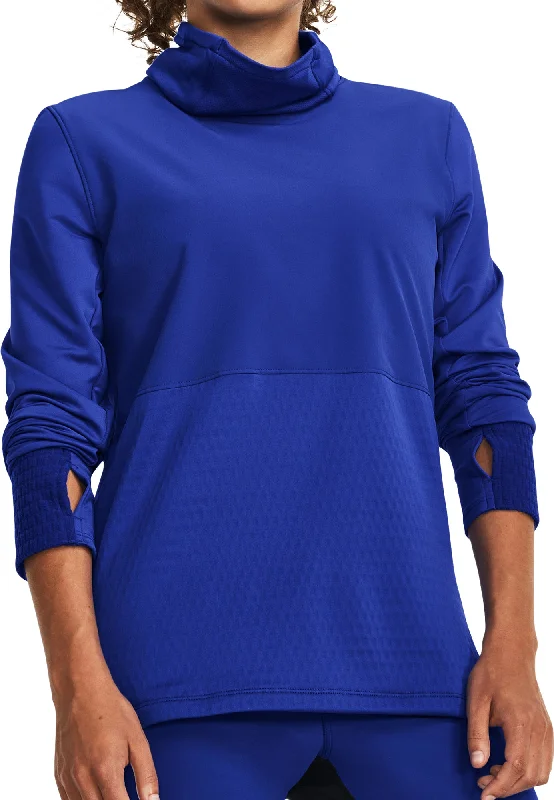 Under Armour Qualifier Cold Funnel Neck Long Sleeve Womens Running Top - Blue