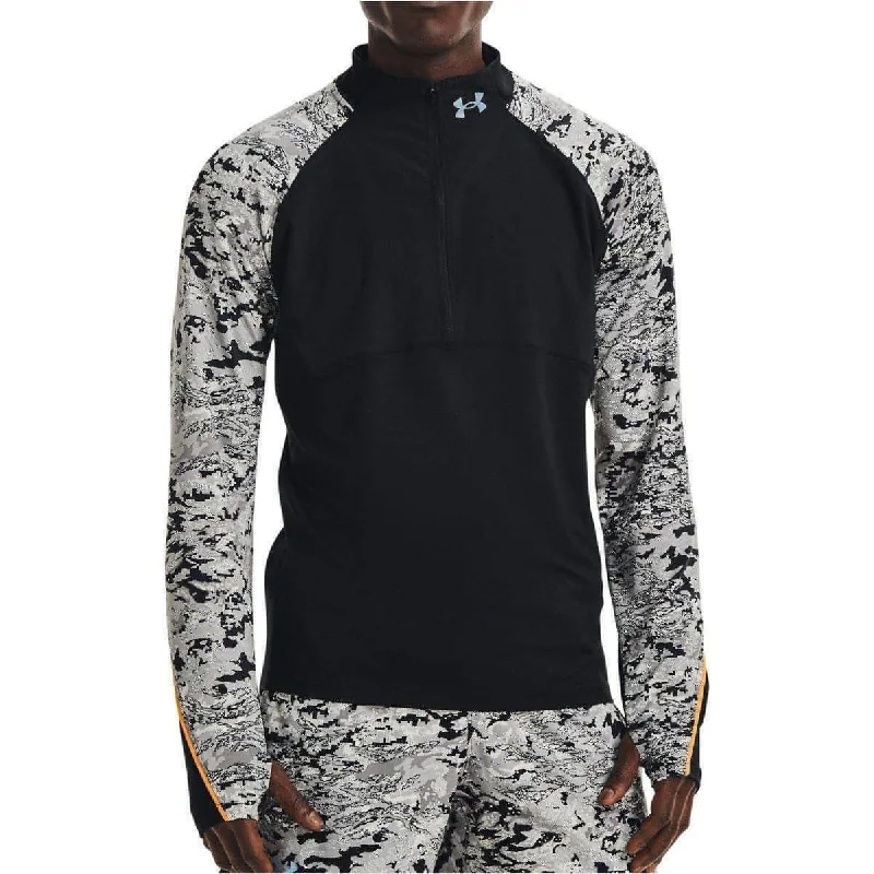 Under Armour Qualifier Run 2.0 Half Zip Long Sleeve Mens Running Top - Black