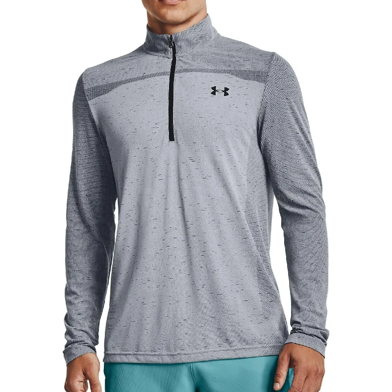 Under Armour Seamless Half Zip Long Sleeve Mens Training Top - Grey