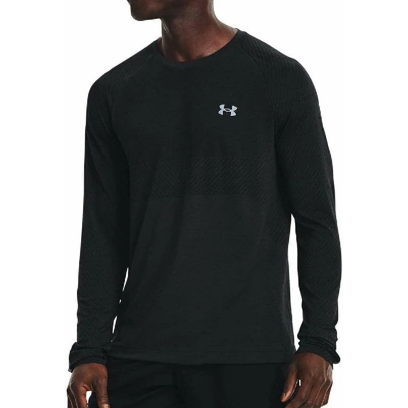 Under Armour Seamless Long Sleeve Mens Running Top - Black