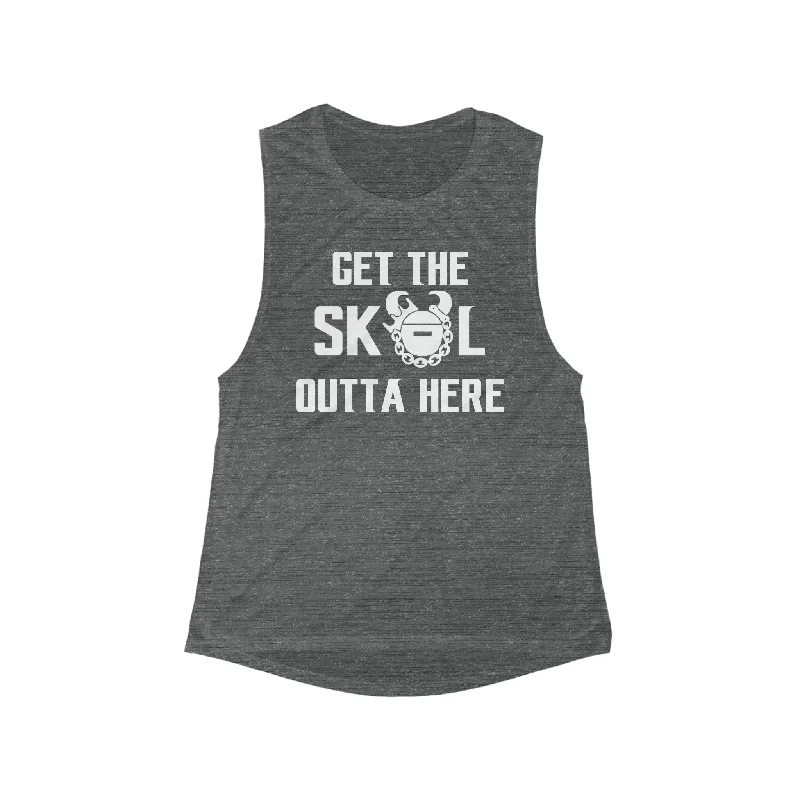 Women's Flowy Scoop Muscle Tank - Get OUTTA Here