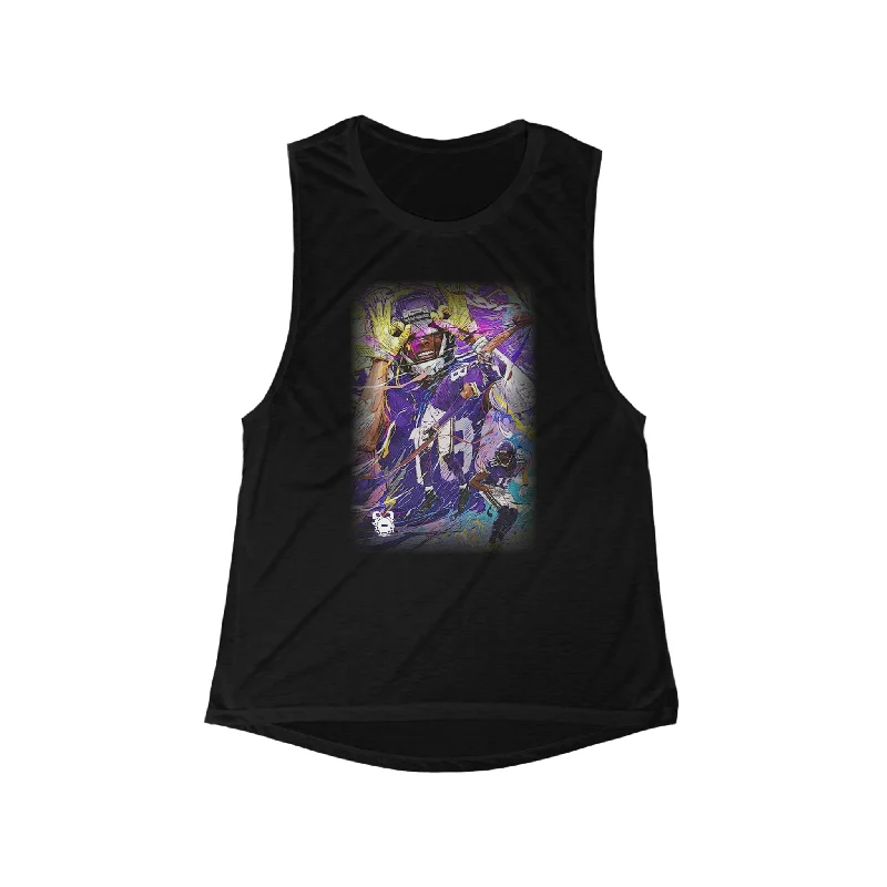 Women's Flowy Scoop Muscle Tank - Griddy Dance