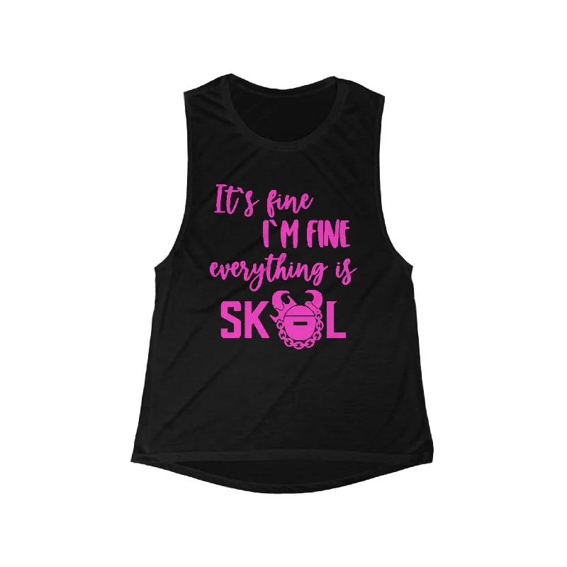 Women's Flowy Scoop Muscle Tank - It's Fine