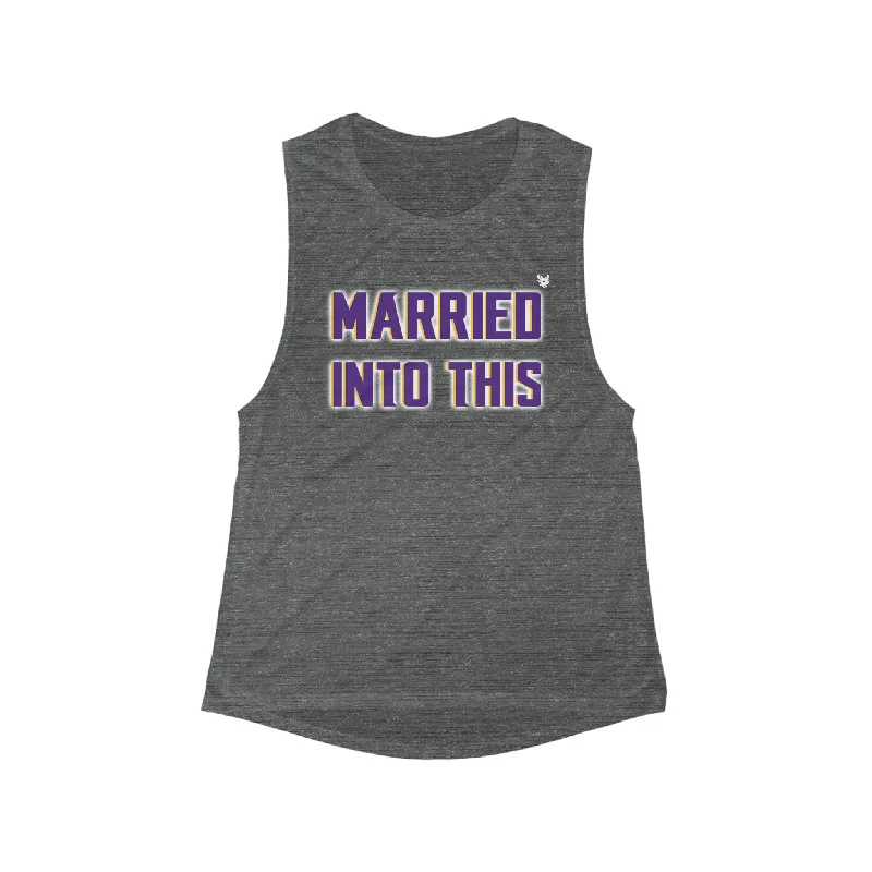 Women's Flowy Scoop Muscle Tank - Married Into This