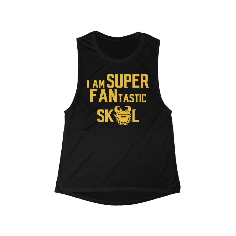 Women's Flowy Scoop Muscle Tank - SUPER FANtastic