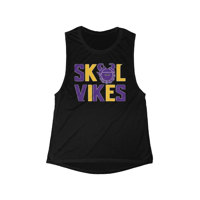 Women's Flowy Scoop Muscle Tank - Vikes