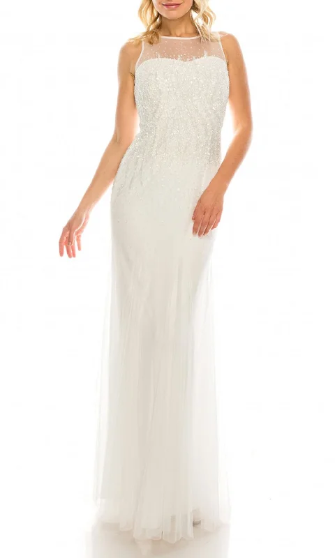 Adrianna Papell - 91892190 Sleeveless Beaded Illusion Long Dress