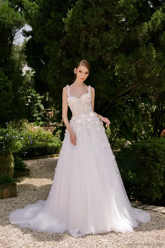 Ball Grown Wedding Dress with 3D Couture Lace (#HELENE)