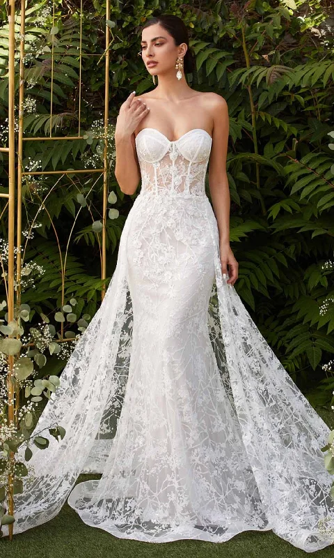 Ladivine CB046W - Applique Fitted Bridal Gown