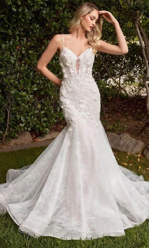 Ladivine CD856W - Layered Lace Gown