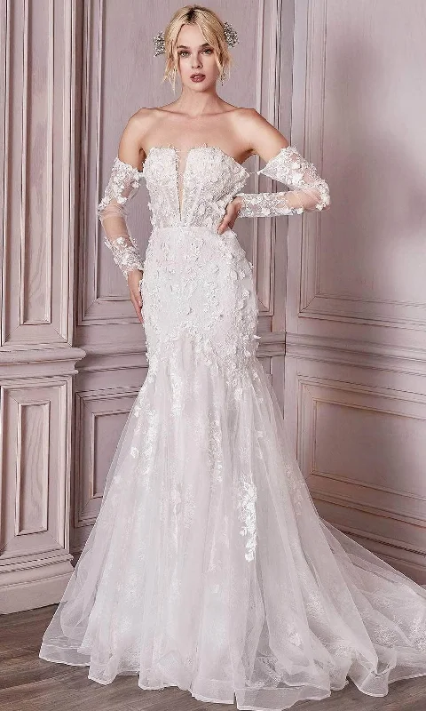 Ladivine CD977W - Lace Long Sleeve Bridal Gown