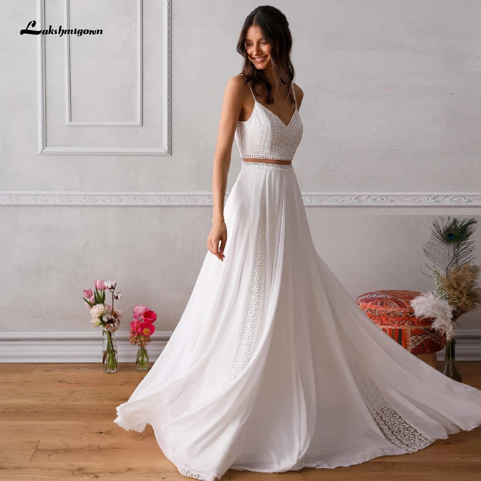 Wedding Dress for Chic Boho Bridal Reception Wedding Party Gowns